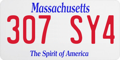 MA license plate 307SY4
