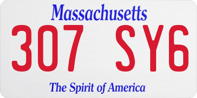 MA license plate 307SY6
