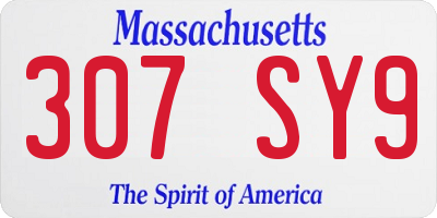 MA license plate 307SY9