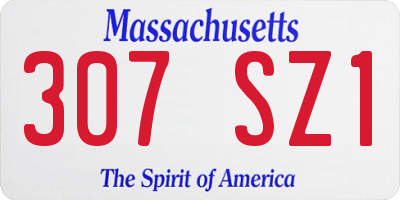 MA license plate 307SZ1
