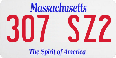 MA license plate 307SZ2