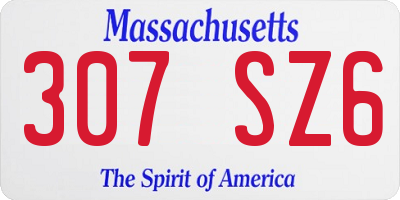MA license plate 307SZ6