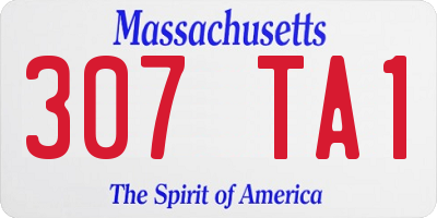 MA license plate 307TA1