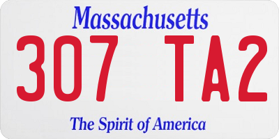 MA license plate 307TA2
