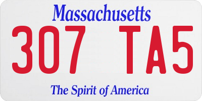 MA license plate 307TA5