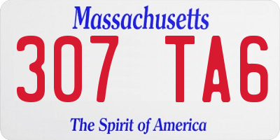 MA license plate 307TA6