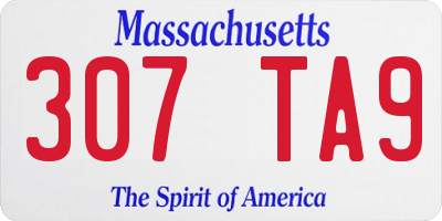 MA license plate 307TA9
