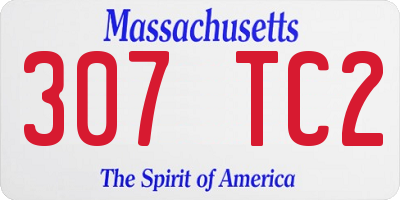 MA license plate 307TC2