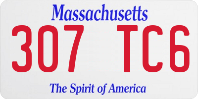 MA license plate 307TC6