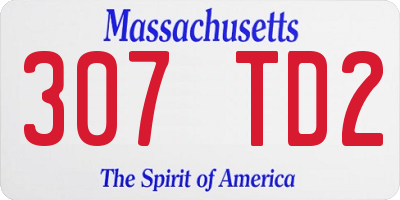 MA license plate 307TD2