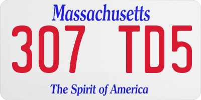 MA license plate 307TD5