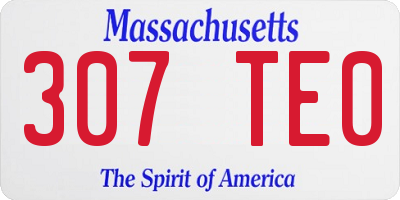 MA license plate 307TE0