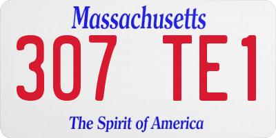 MA license plate 307TE1
