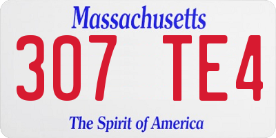 MA license plate 307TE4