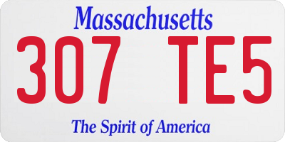 MA license plate 307TE5