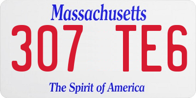 MA license plate 307TE6