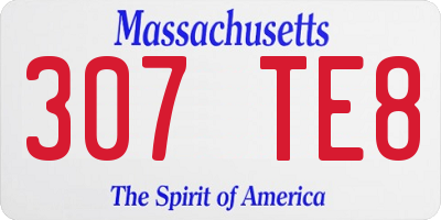 MA license plate 307TE8