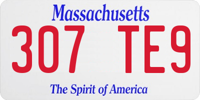 MA license plate 307TE9