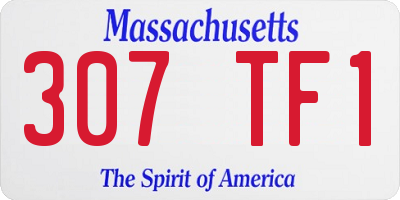 MA license plate 307TF1