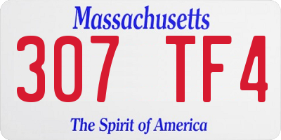 MA license plate 307TF4