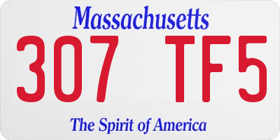 MA license plate 307TF5