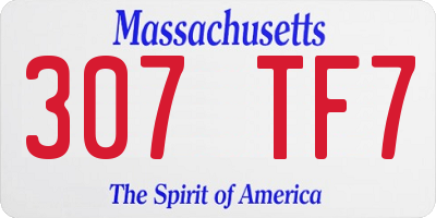 MA license plate 307TF7