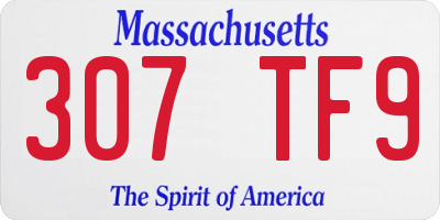 MA license plate 307TF9