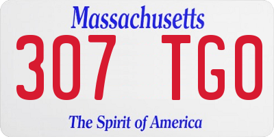 MA license plate 307TG0