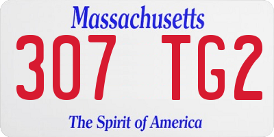 MA license plate 307TG2