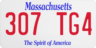 MA license plate 307TG4