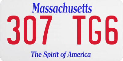 MA license plate 307TG6