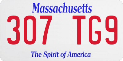MA license plate 307TG9