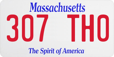 MA license plate 307TH0
