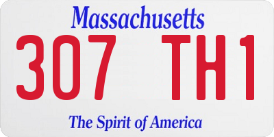 MA license plate 307TH1