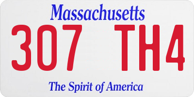 MA license plate 307TH4