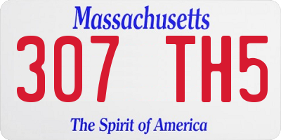 MA license plate 307TH5