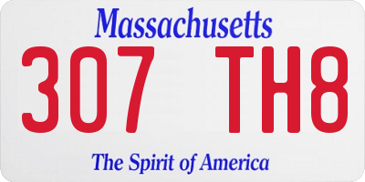 MA license plate 307TH8