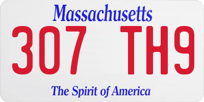 MA license plate 307TH9