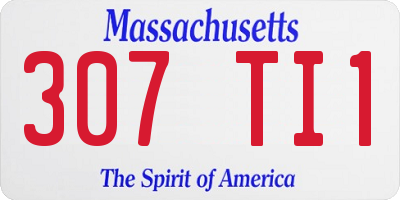 MA license plate 307TI1