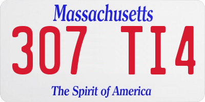 MA license plate 307TI4