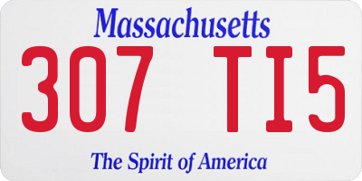 MA license plate 307TI5