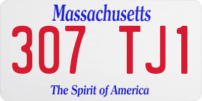 MA license plate 307TJ1