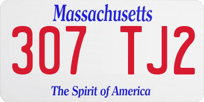 MA license plate 307TJ2