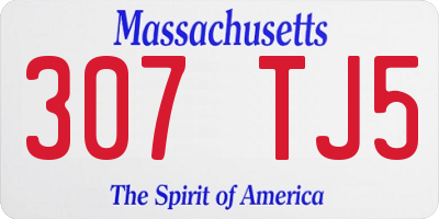 MA license plate 307TJ5