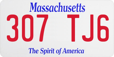 MA license plate 307TJ6