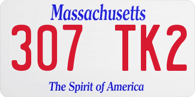 MA license plate 307TK2