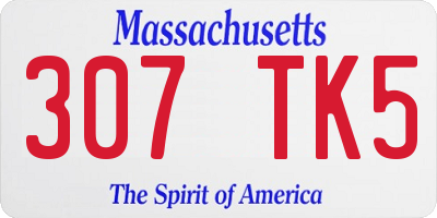 MA license plate 307TK5