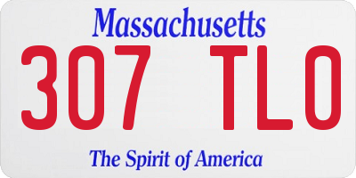 MA license plate 307TL0