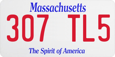 MA license plate 307TL5