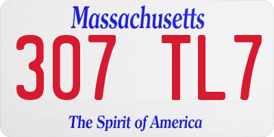 MA license plate 307TL7